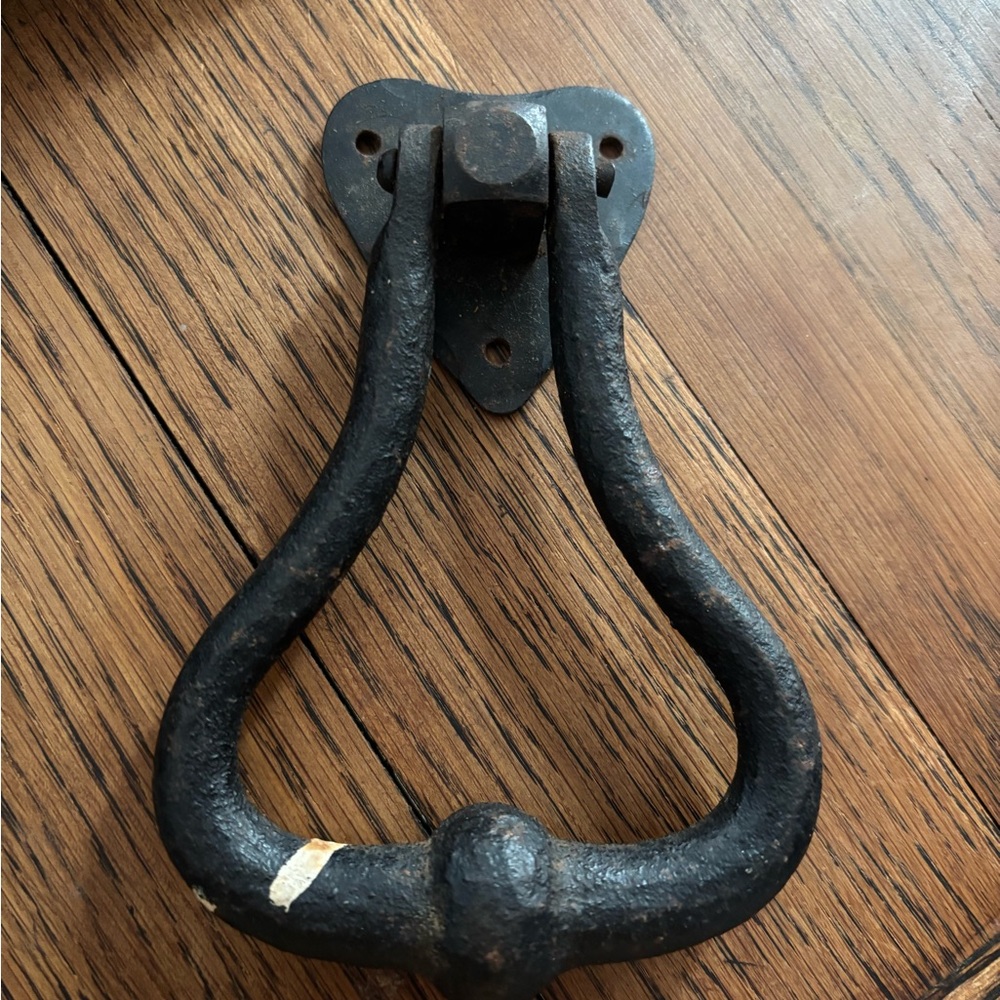 Vintage Black Cast Iron Door Knocker